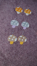 Load and play video in Gallery viewer, Acrylic Shroom Earrings
