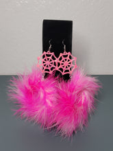 Load image into Gallery viewer, Spider Web Fluff Earrings
