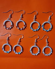 Load image into Gallery viewer, Floral Hoop Earrings
